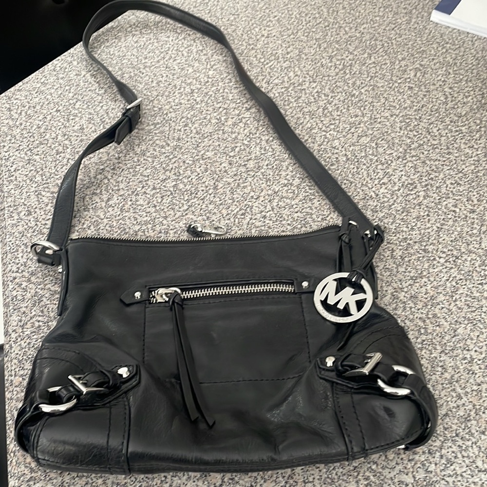 Michael Kors black leather crossbody